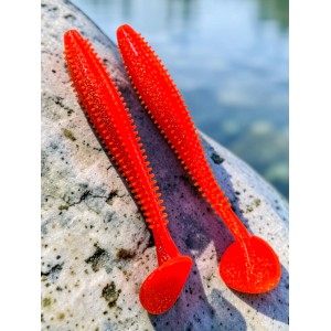 Виброхвост Shaggy 5,12/13 см Orange&Sparkles
