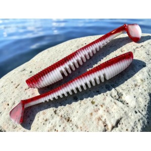 Виброхвост Varuna 4.33/11 см Red&White Виброхвост Varuna 4.33/11 см Red&White