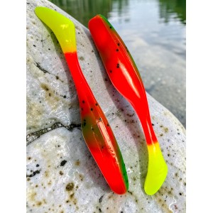 Виброхвост Vigor 3.75/9.5 см Pepper Green&Orange LT