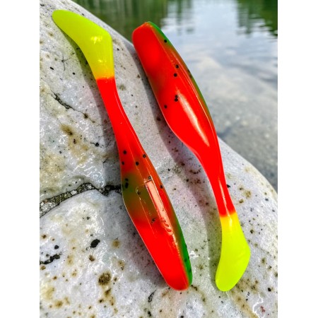 Виброхвост Vigor 3.75/9.5 см Pepper Green&Orange LT