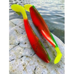 Виброхвост Zander 4/10.2 см Pepper Green&Orange LT