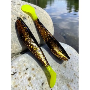Виброхвост Zander 4/10.2 см Black Sparkles LT