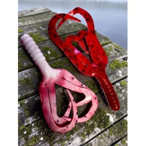 Твистер Credo Four Tail 3,35/ 8,5 cm Red &White 