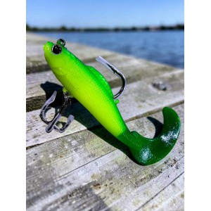 Силиконовая рыбка с крючками №5555 10 см color №011 Т,ех