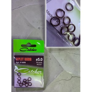Кольца заводные рыболовные Catcher Split Ring #5 10 штук 10,2 кг Кольца заводные рыболовные Catcher Split Ring #5 10 штук 10,2 кг