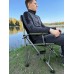 Кресло туристическое складное для рыбалки до 120 кг, стул кемпинговый с подстаканником и карманом, усиленный