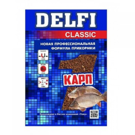 Купить Прикормка DELFI Classic (карп + карась; конопля, 800 г)