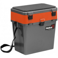 Ящик рыболовный зимний серый/оранжевый Helios (HS-IB-19-GO)