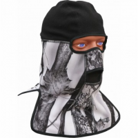 Лыжная шлем-маска Снегоход белый лес