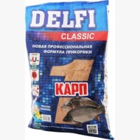 Прикормка DELFI Classic (карп; чеснок + ваниль, 800 г)