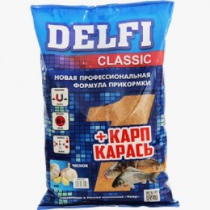 Прикормка DELFI Classic (карп + карась; чеснок, 800 г)