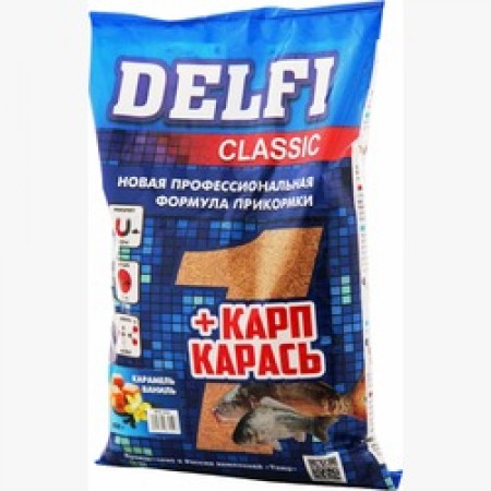 Купить Прикормка DELFI Classic (карп + карась; карамель + ваниль, 800 г)
